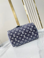 SPEEDY BANDOULIÈRE 25 IN GRADIENT SILVER MONOGRAM NYLON SILVER HARDWARE