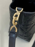MINI TOUJOURS BUCKET BAG 18 IN BLACK CANNAGE CALFSKIN