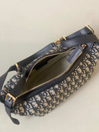 MEDIUM D-JOURNEY SHOULDER BAG 25 IN BLACK MONOGRAM OBLIQUE JACQUARD
