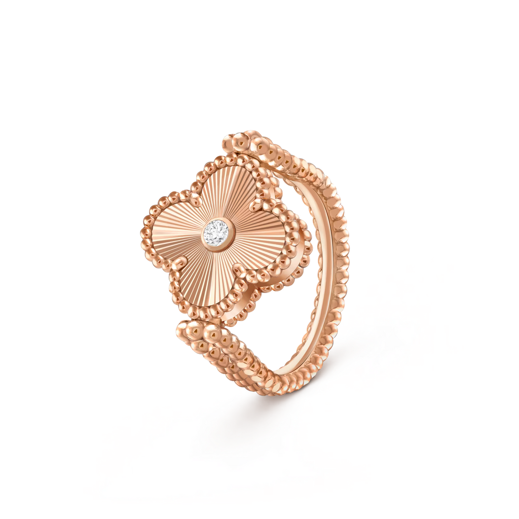 CLOVER RIVERSIBLE RING ROSE GOLD COLLECTION