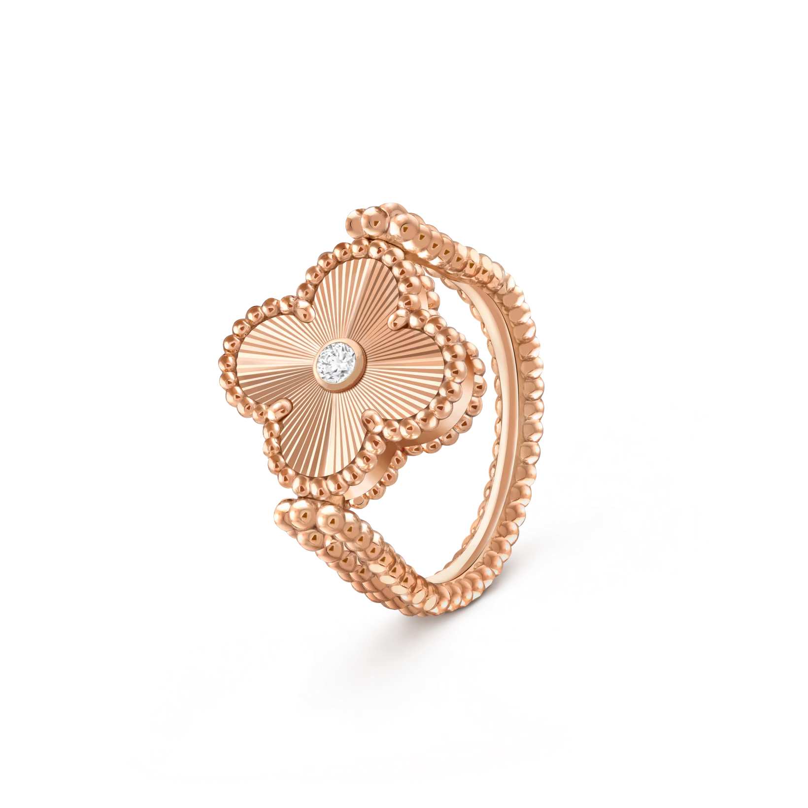 CLOVER RIVERSIBLE RING ROSE GOLD COLLECTION