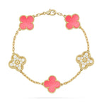 CLOVER 5 MOTIFS  PINK MOP BRACELET COLLECTION