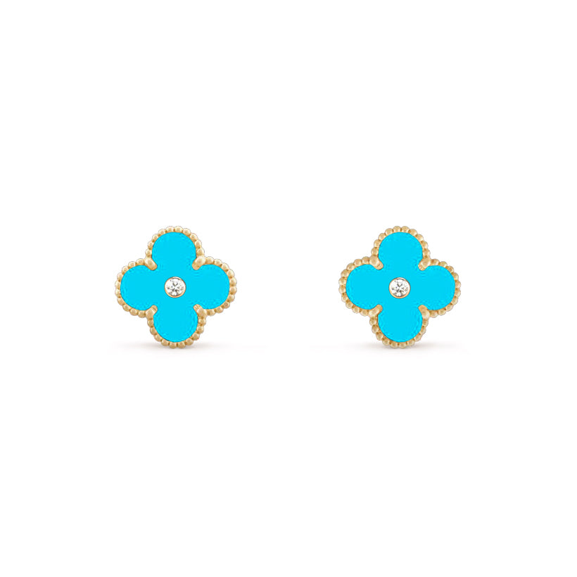 CLOVER  15MM DIAMOND EARRINGS COLLECTION