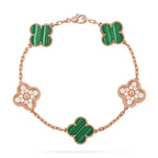CLOVER 5 MOTIF MALACHITE BRACELET COLLECTION