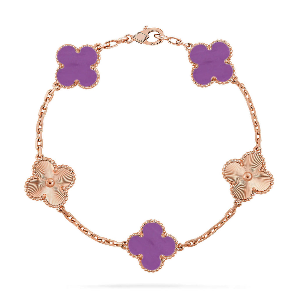 CLOVER 5 MOTIF VIOLET BRACELET COLLECTION