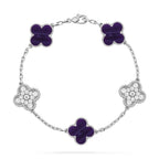 CLOVER 5 MOTIF PURPLE STRIPES BRACELET COLLECTION