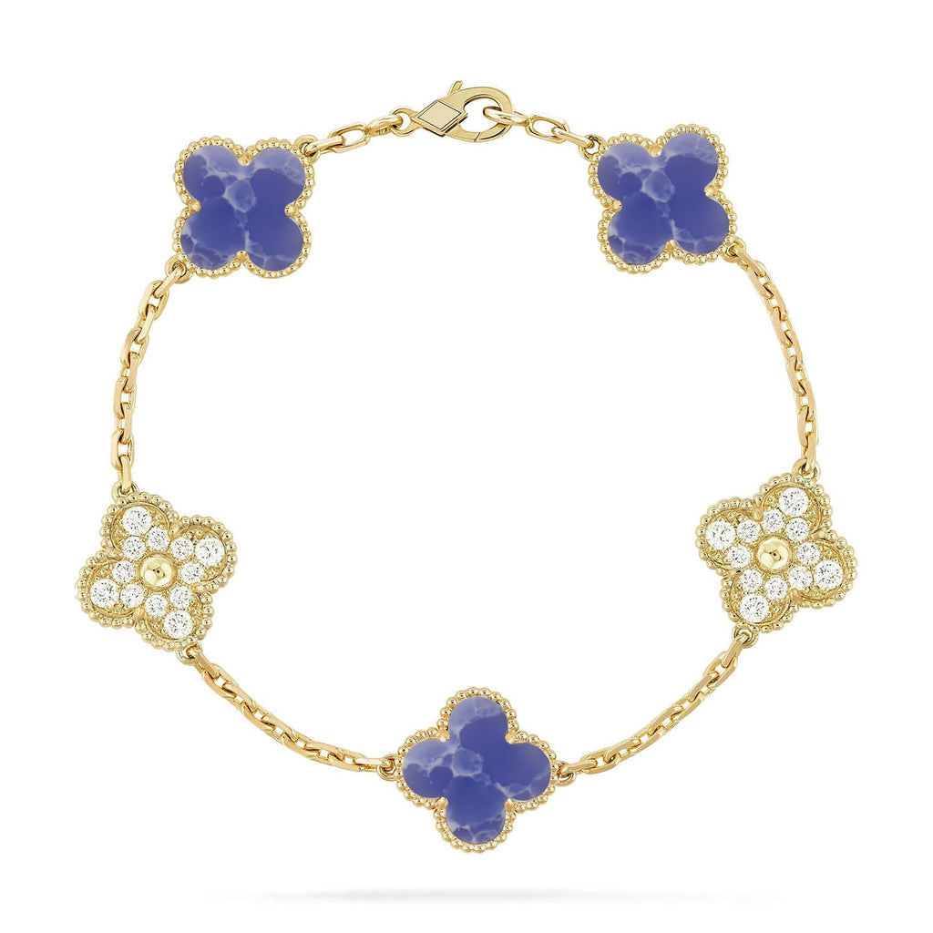 CLOVER 5 MOTIF BLUE VEINS BRACELET COLLECTION