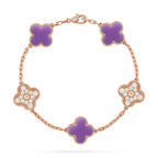 CLOVER 5 MOTIF LIGHT PURPLE BRACELET COLLECTION