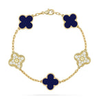CLOVER 5 MOTIF LAPIS LAZULI BRACELET COLLECTION