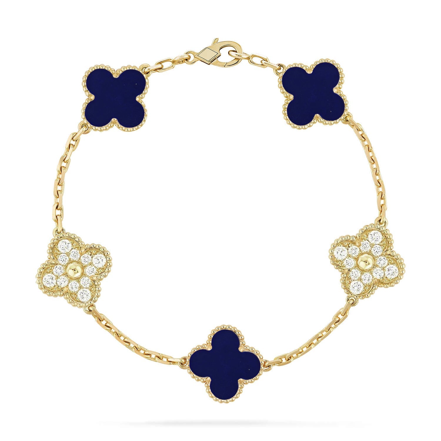 CLOVER 5 MOTIF LAPIS LAZULI BRACELET COLLECTION