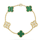CLOVER 5 MOTIF MALACHITE BRACELET COLLECTION