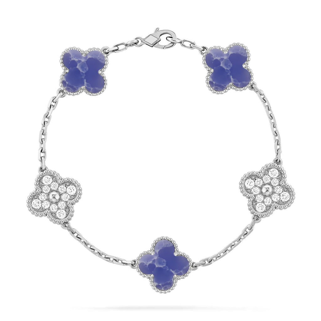 CLOVER 5 MOTIF BLUE VEINS BRACELET COLLECTION