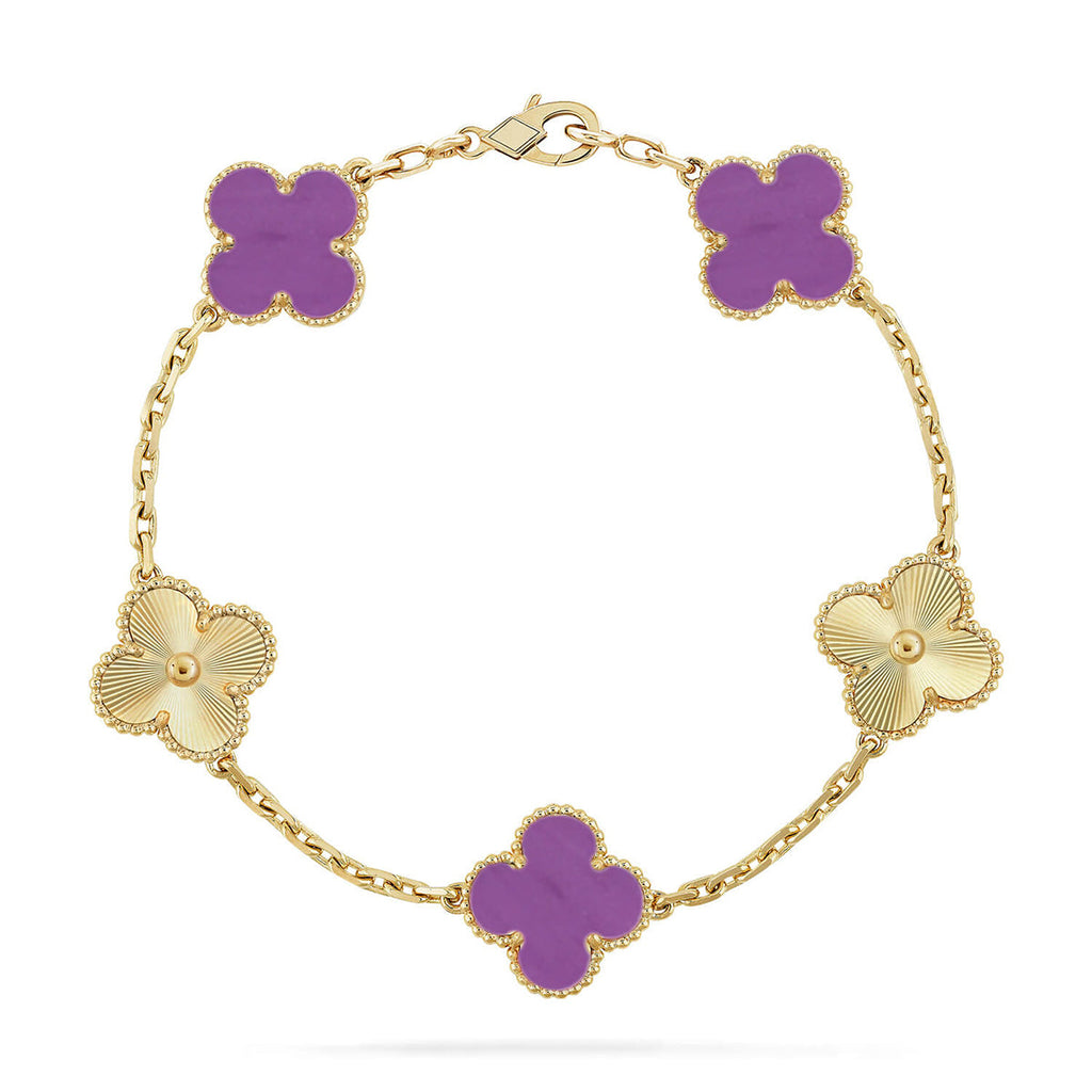 CLOVER 5 MOTIF VIOLET BRACELET COLLECTION