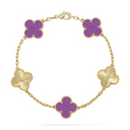 CLOVER 5 MOTIF VIOLET BRACELET COLLECTION