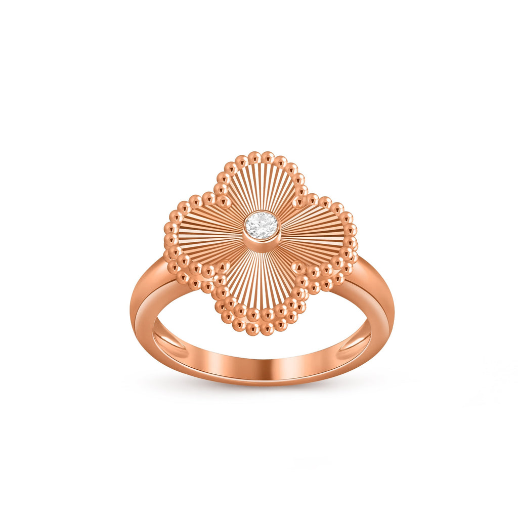 CLOVER DIAMOND RING ROSE GOLD COLLECTION