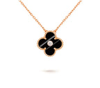 CLOVER 15MM DIAMOND SINGLE FLOWER NECKLACE COLLECTION