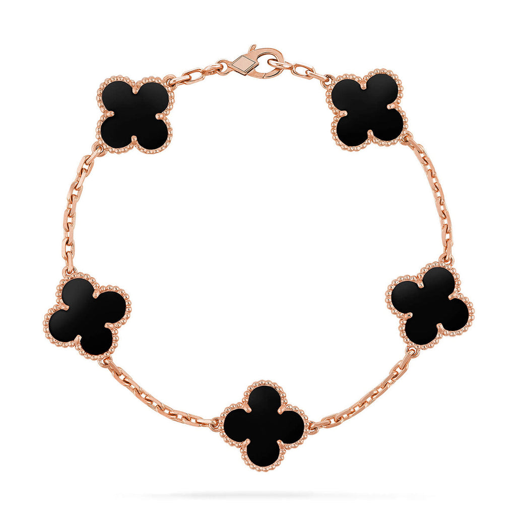CLOVER 5 MOTIF ONYXS BRACELET COLLECTION