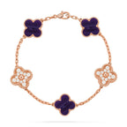 CLOVER 5 MOTIF PURPLE STRIPES BRACELET COLLECTION