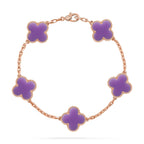 CLOVER 5 MOTIF LIGHT PURPLE BRACELET COLLECTION