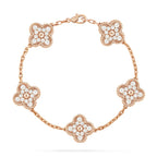CLOVER 5 MOTIF FULL DIAMOND BRACELET COLLECTION