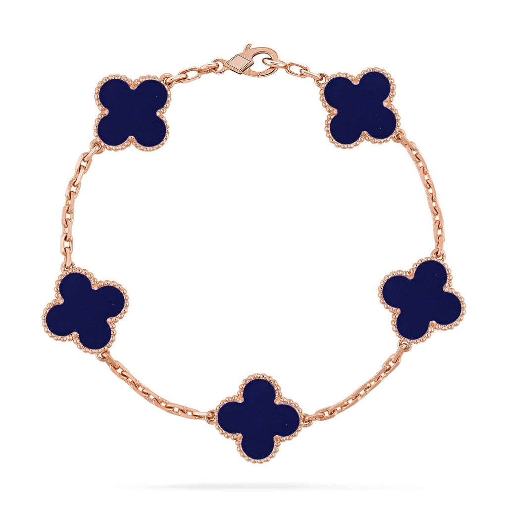 CLOVER 5 MOTIF LAPIS LAZULI BRACELET COLLECTION