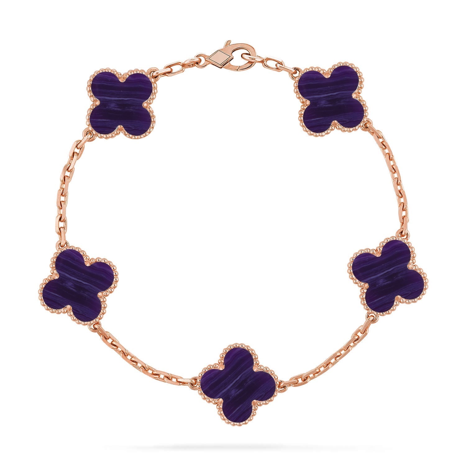 CLOVER 5 MOTIF PURPLE STRIPES BRACELET COLLECTION