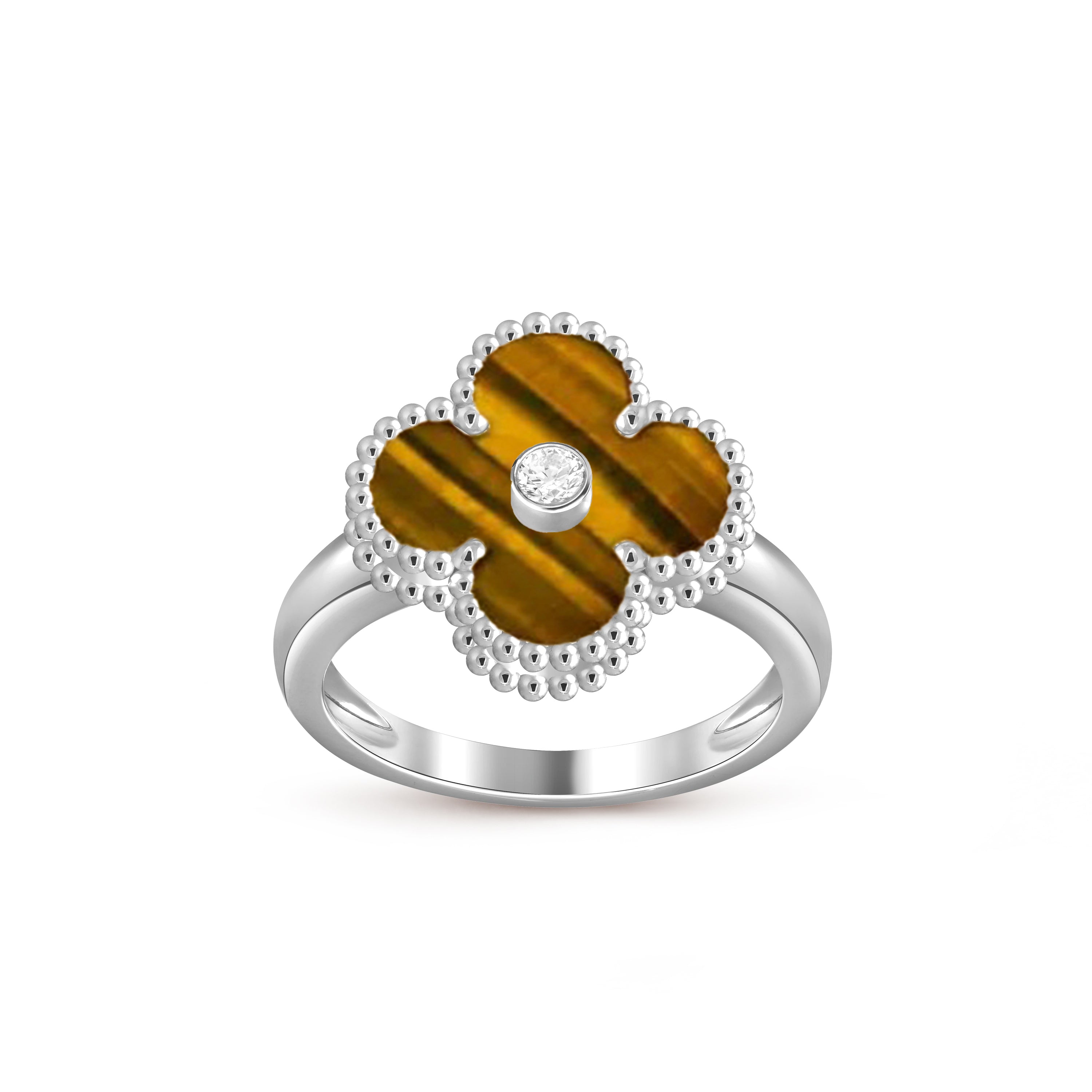 CLOVER SILVER DIOMND RING COLLECTION