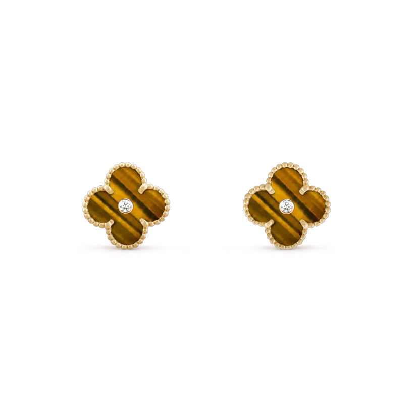 CLOVER  15MM DIAMOND EARRINGS COLLECTION
