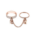HM KELLY CLOCHETTE DOUBLE RING IN  WITH DIAMONDS