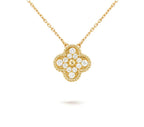 CLOVER 15MM DIAMOND SINGLE FLOWER NECKLACE COLLECTION