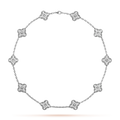 CLOVER 10 MOTIFS DIAMOND NECKLACE