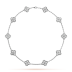 CLOVER 10 MOTIFS DIAMOND NECKLACE