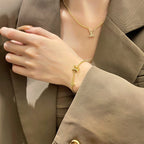 LOGO STAR MOTIF GOLD BRACELET