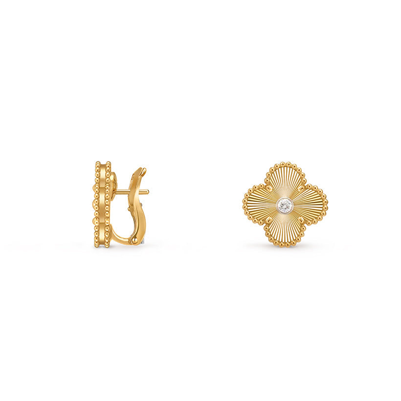 CLOVER 15MM MOP DIAMOND EARRINGS COLLECTION