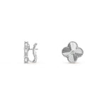 CLOVER SILVER 15MM MOP DIAMOND EARRINGS COLLECTION