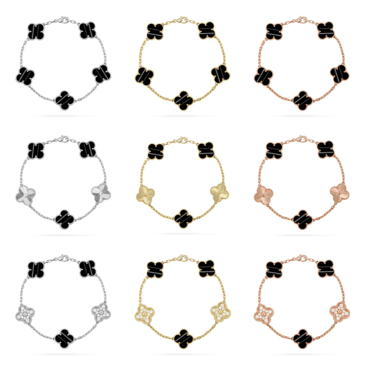 CLOVER 5 MOTIF PULSAR STONE BRACELET COLLECTION