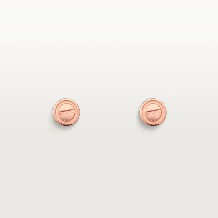 LOVE EARRINGS PINK GOLD 10MM