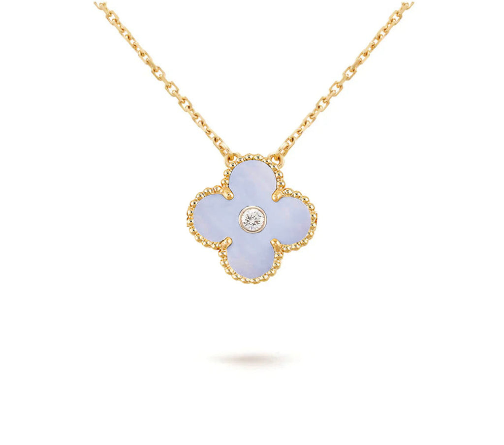 CLOVER 15MM DIAMOND SINGLE FLOWER NECKLACE COLLECTION