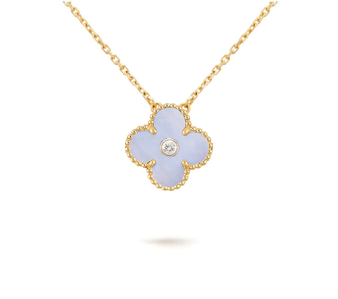 CLOVER 15MM DIAMOND SINGLE FLOWER NECKLACE COLLECTION