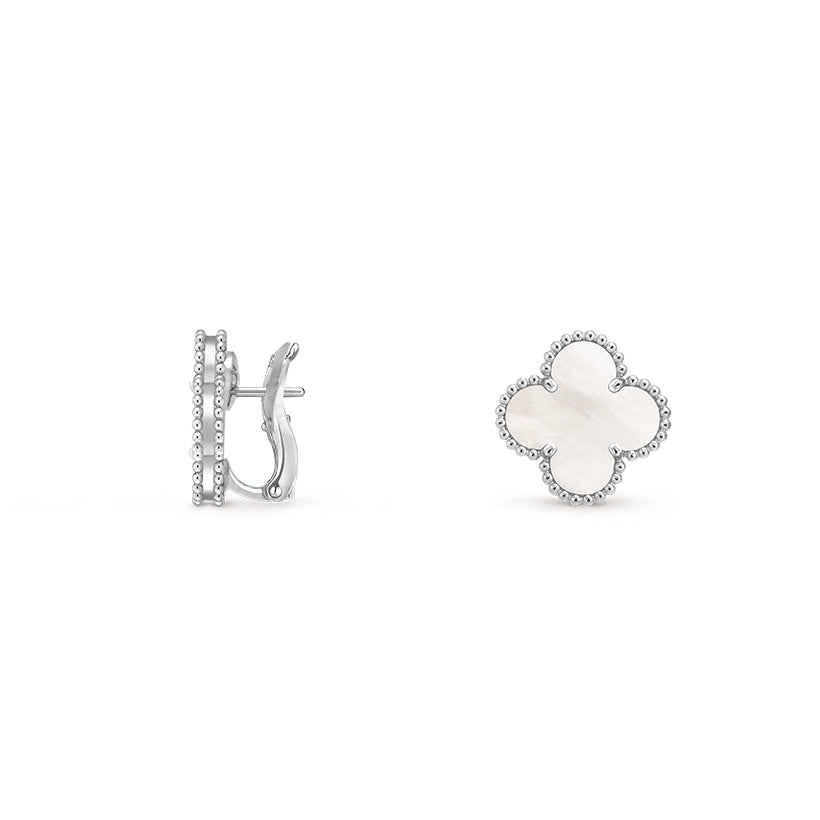 CLOVER SILVER 15MM MOP EARRINGS COLLECTION