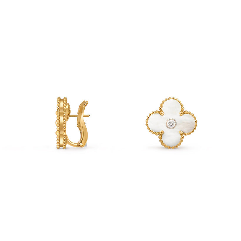 CLOVER 15MM MOP DIAMOND EARRINGS COLLECTION