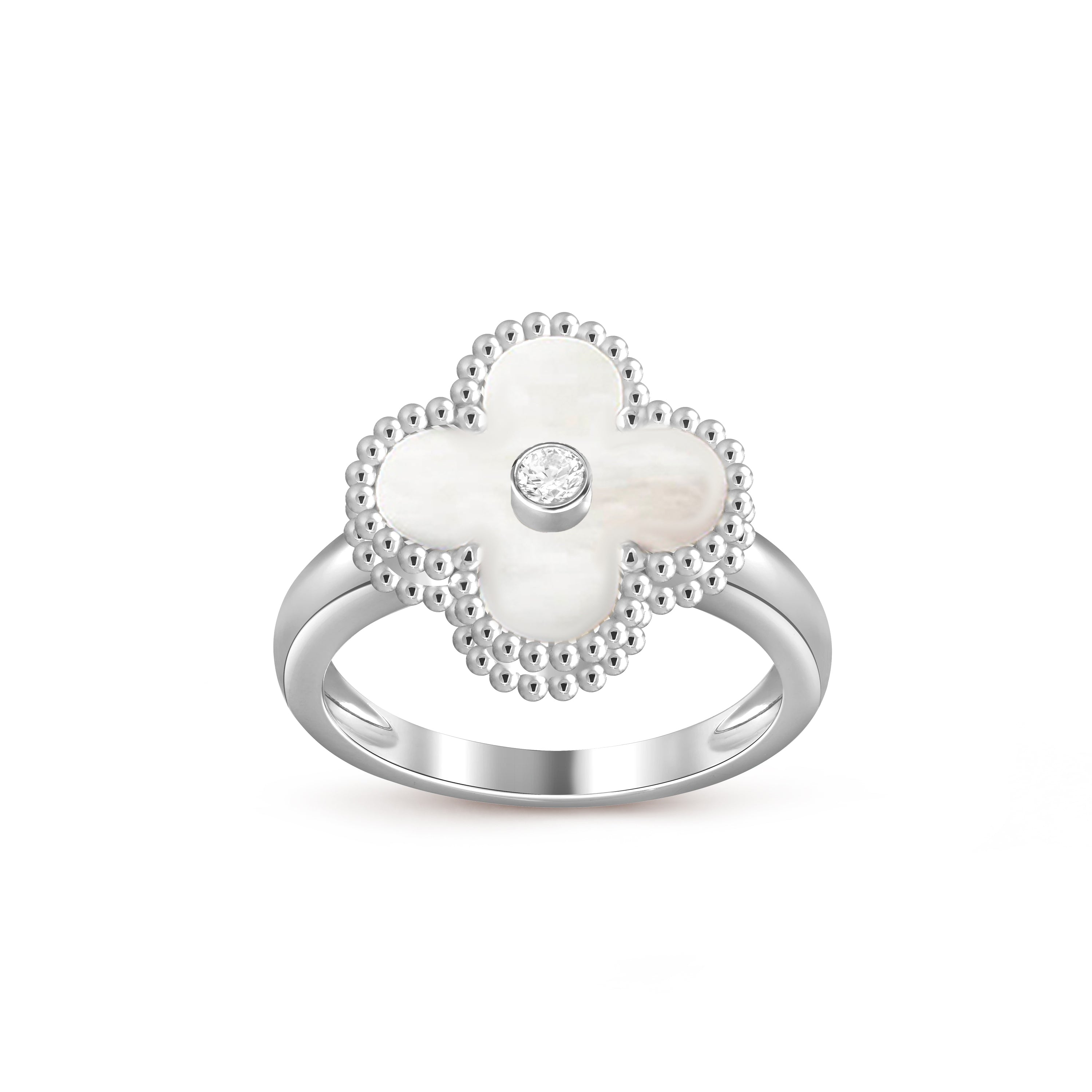 CLOVER SILVER DIOMND RING COLLECTION