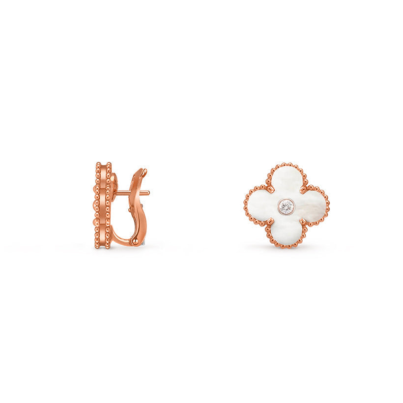 CLOVER 15MM MOP DIAMOND EARRINGS COLLECTION