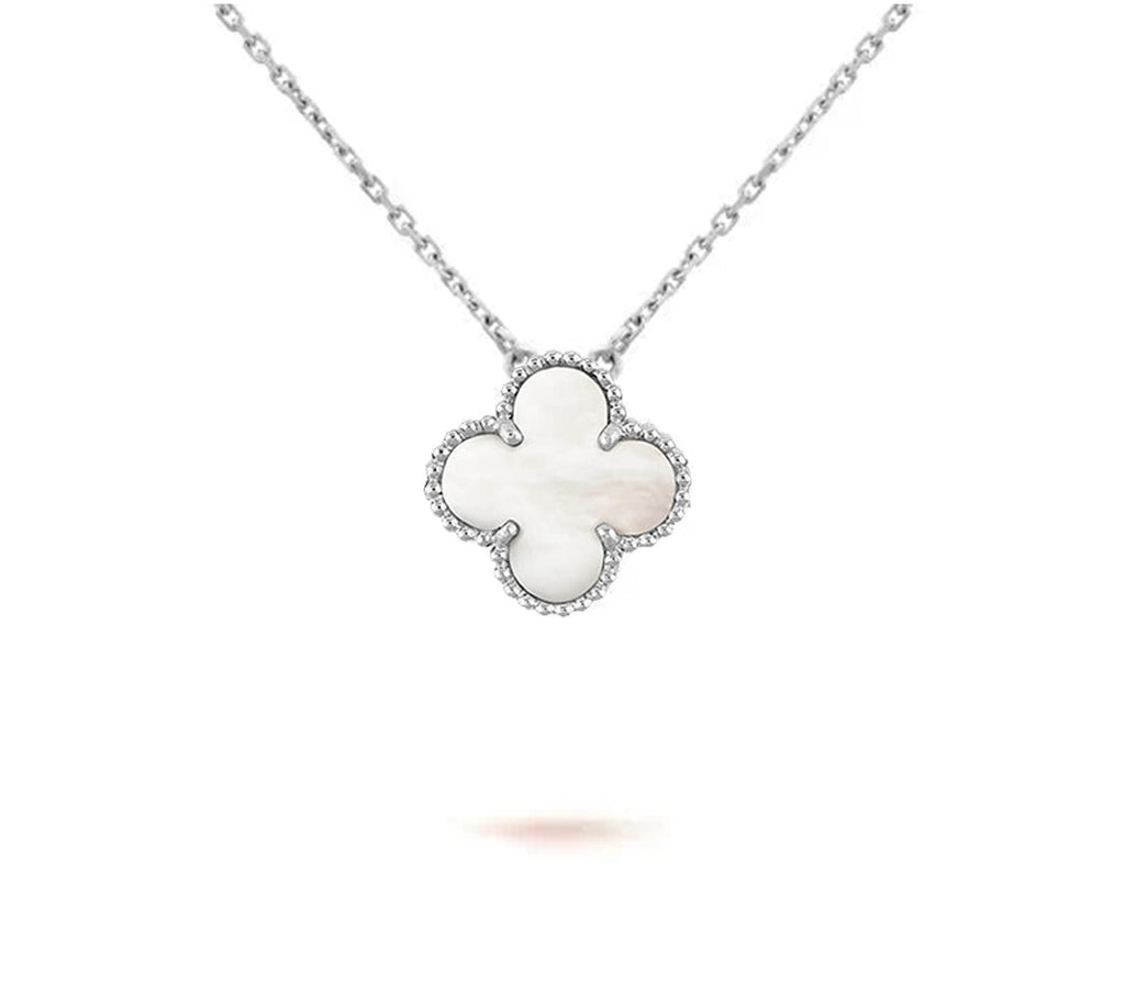 CLOVER 15MM NECKLACE SILVER COLLECTION