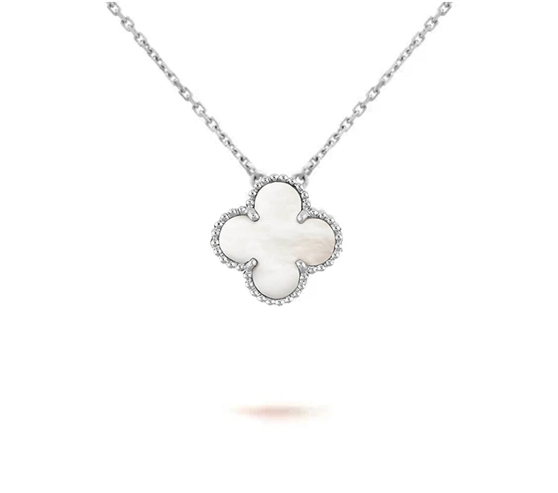 CLOVER 15MM NECKLACE SILVER COLLECTION