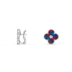 CLOVER SILVER 15MM MOP DIAMOND EARRINGS COLLECTION