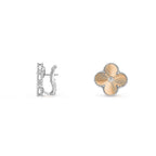 CLOVER SILVER 15MM MOP DIAMOND EARRINGS COLLECTION