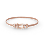 FORCE SMALL HORSESHOE  DIAMOND CHAIN ROPE BRACELET