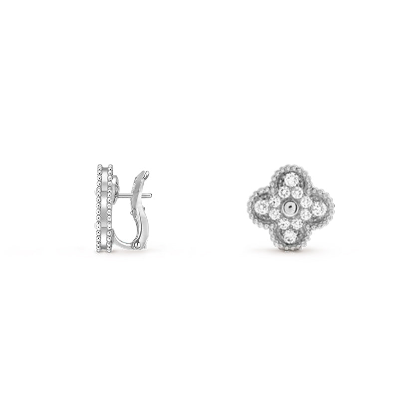 CLOVER SILVER 15MM MOP EARRINGS COLLECTION