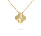 CLOVER 15MM DIAMOND SINGLE FLOWER NECKLACE COLLECTION